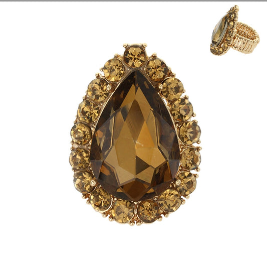 Brown Rhinestone ring