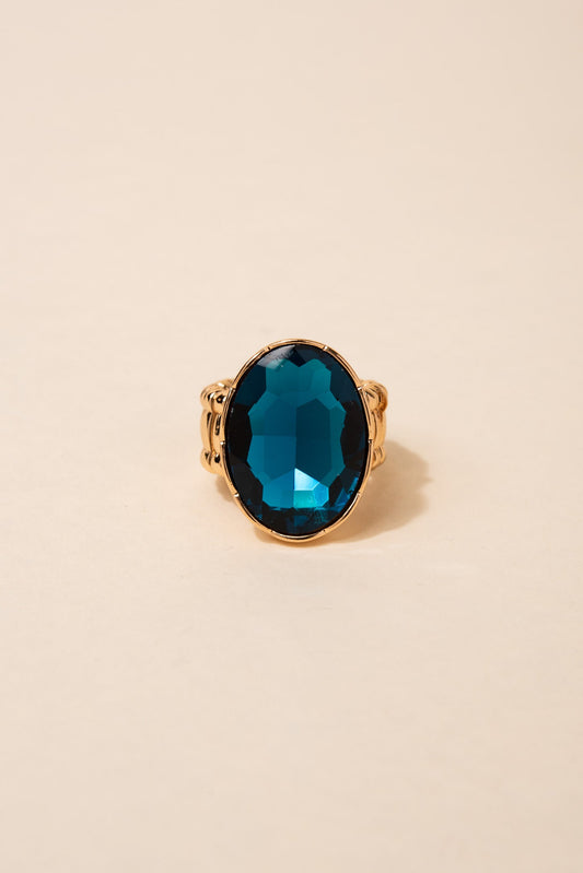 Teal Oval Ring