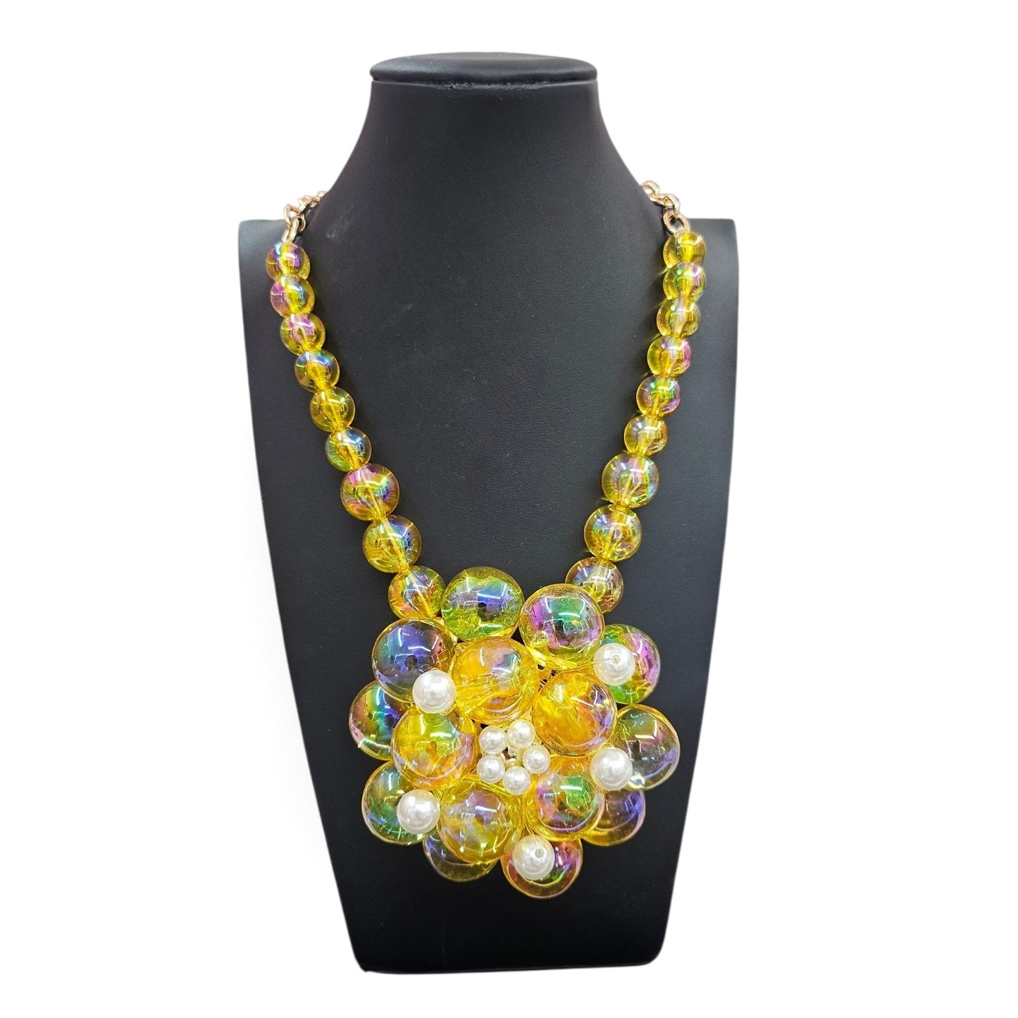 Yellow bubble necklace