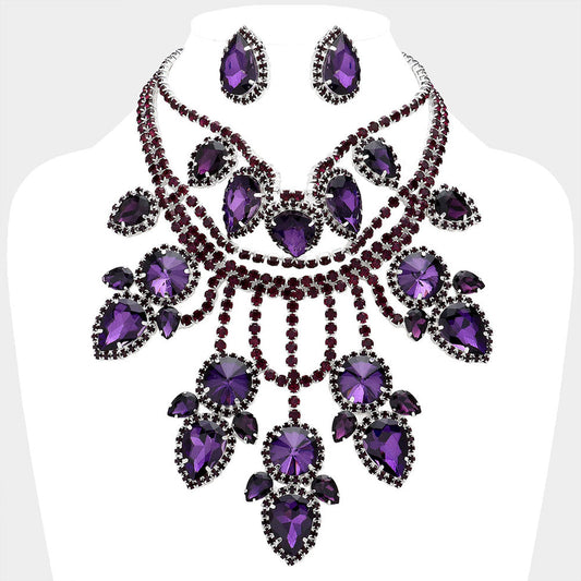 Purple  statement necklace