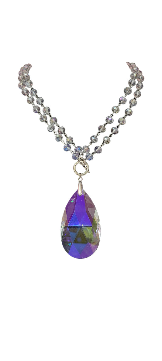 AB Beaded Crystal Necklace