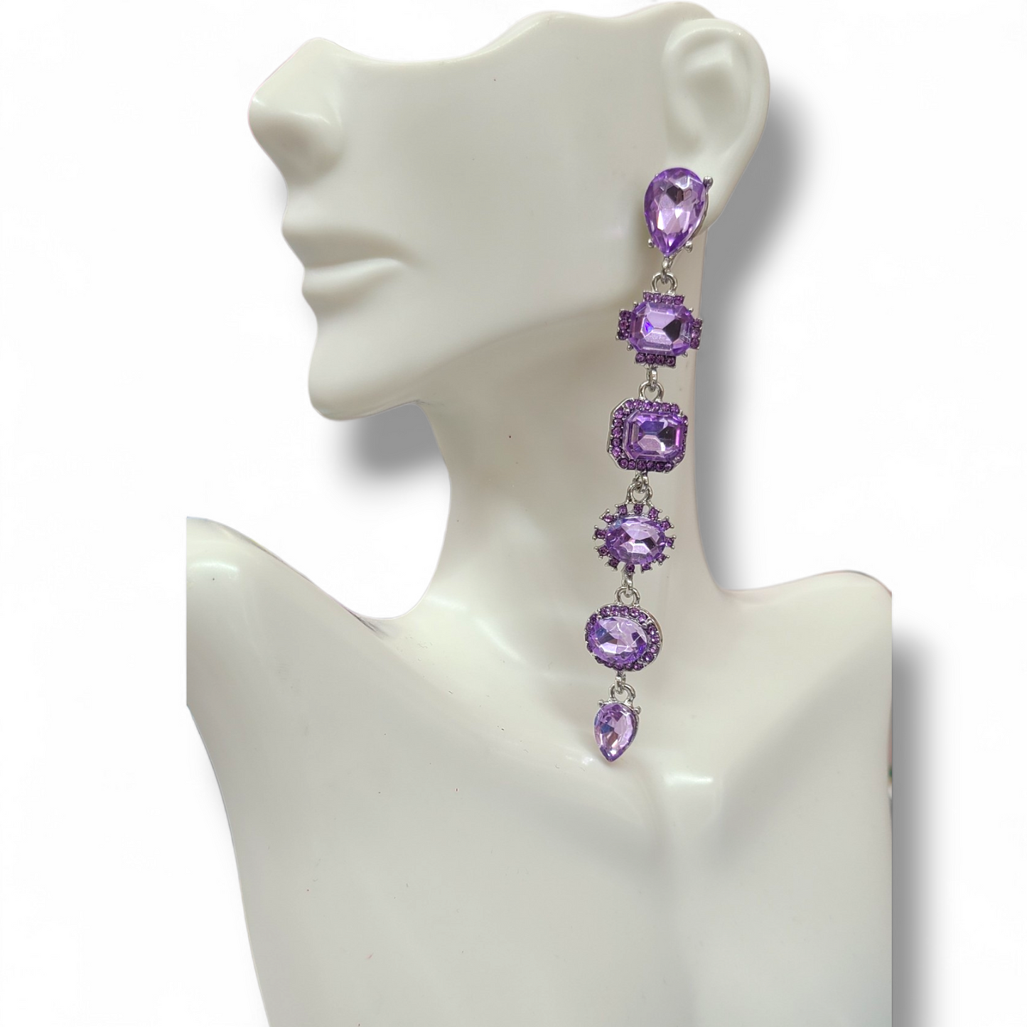Lavender drop earrings