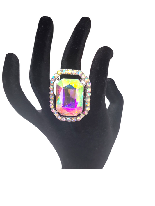 Ab rhinestone ring