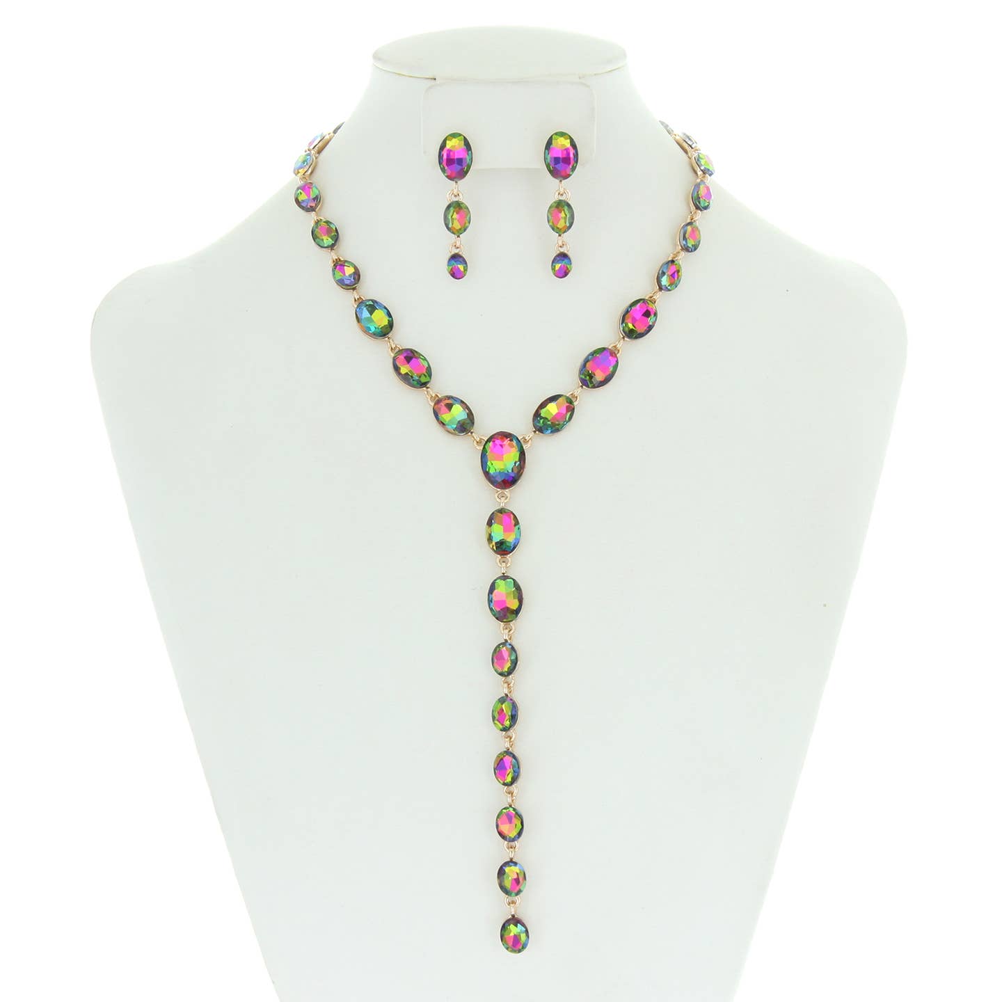 Oilslick Y Necklace