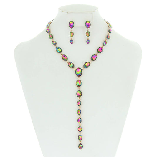 Oilslick Y Necklace