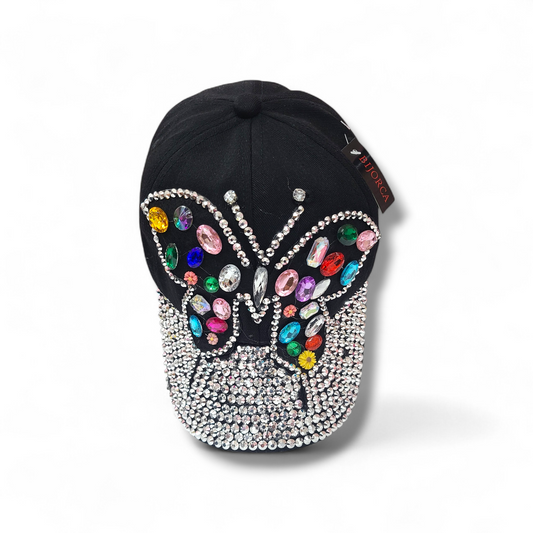 Butterfly multi color cap