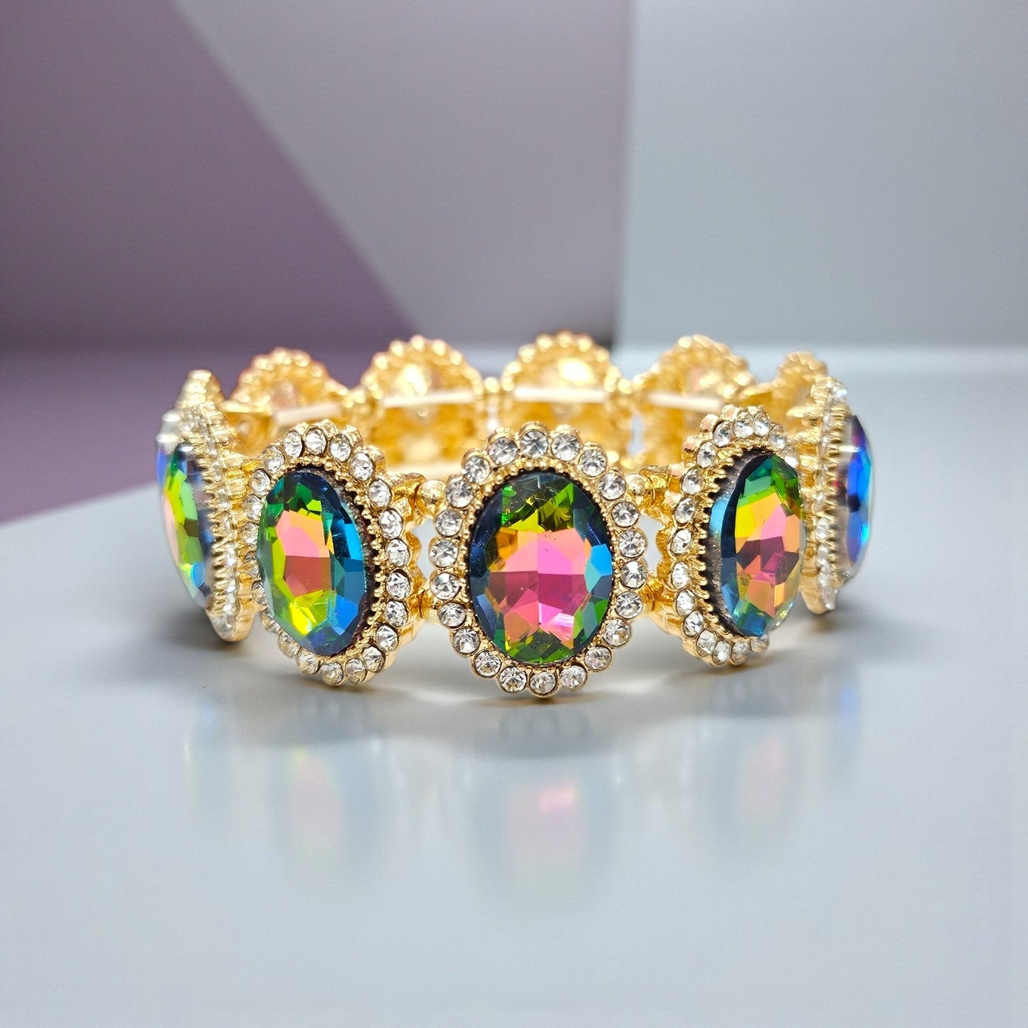 Oilslick gold bracelet
