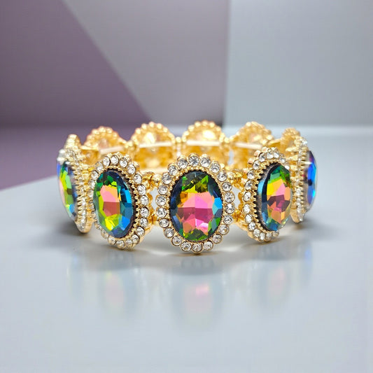 Oilslick gold bracelet