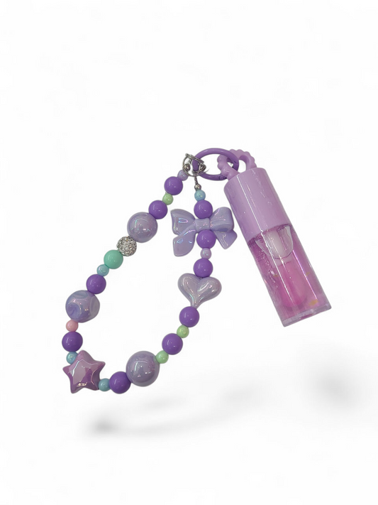 Purple Lip Oil Keychain