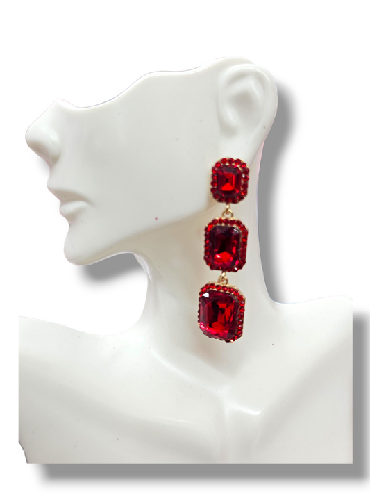 Red Drop Earrings