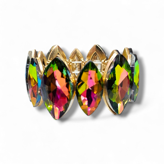 Oilslick almond shape Bracelet