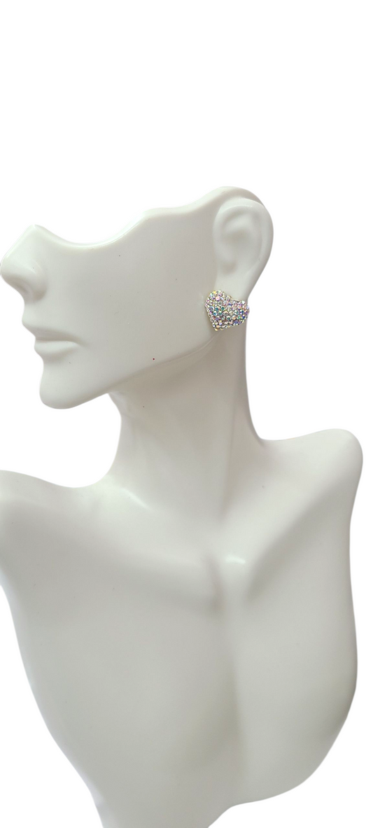 Gold heart earrings