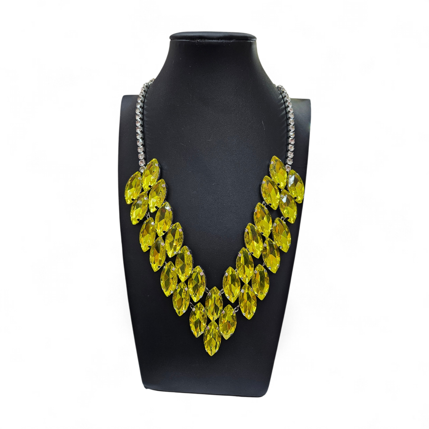 Yellow statement necklace