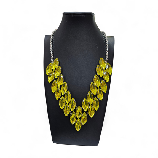Yellow statement necklace