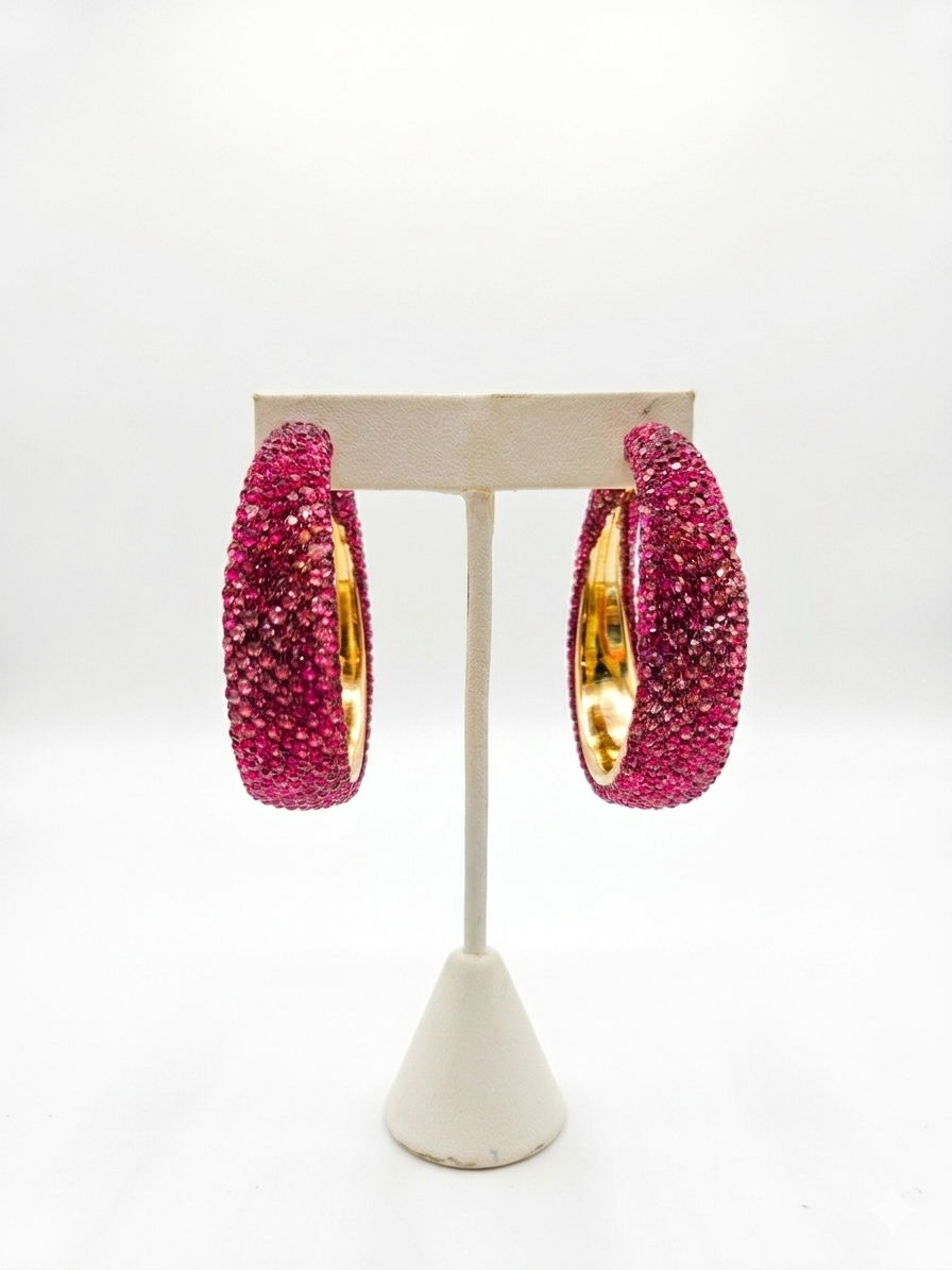 Pink ombre hoops