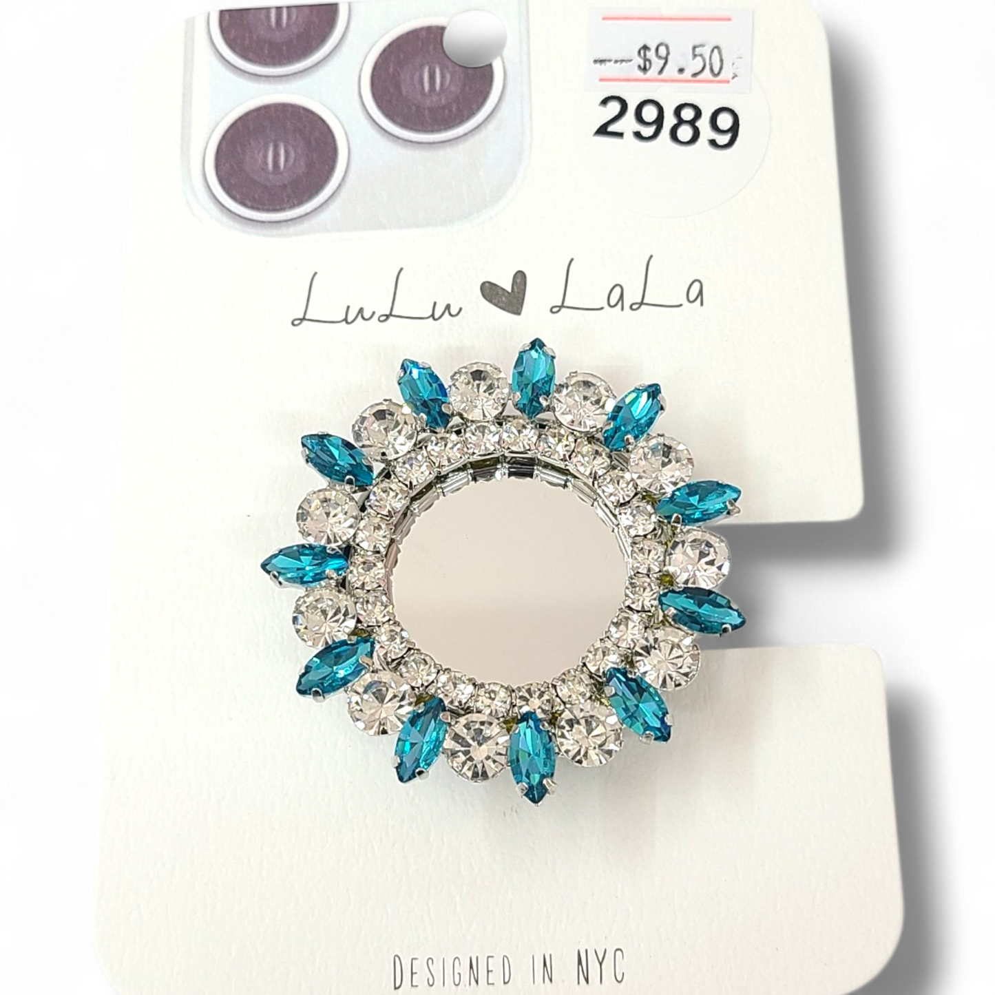 Blue silver mirror pop socket