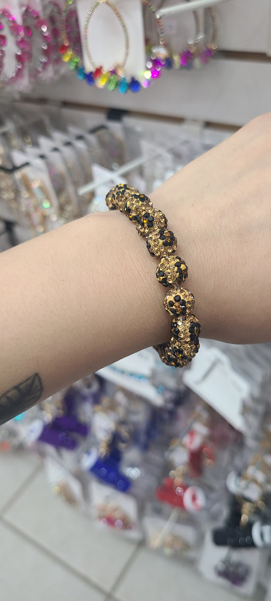 Animal print beaded bracelet