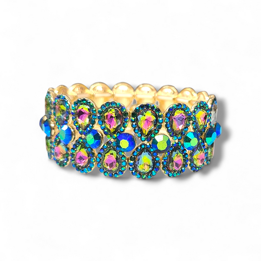 Ab gold green bracelet