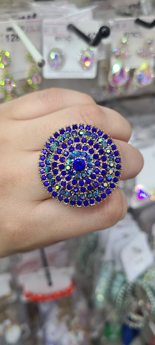 Blue green sheld ring