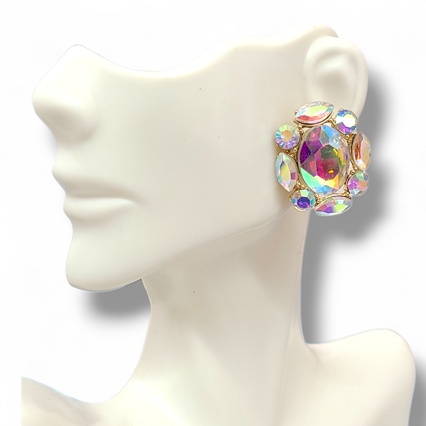 Oilslick stud earrings