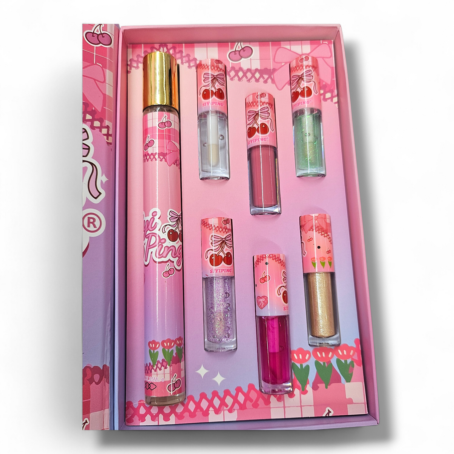 Fragrance and lip gloss set