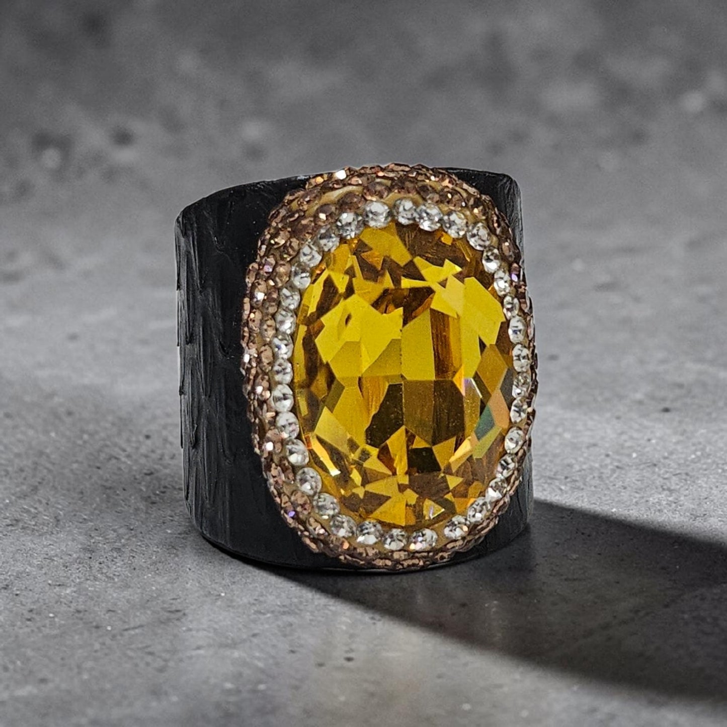 Yellow Crystal Ring