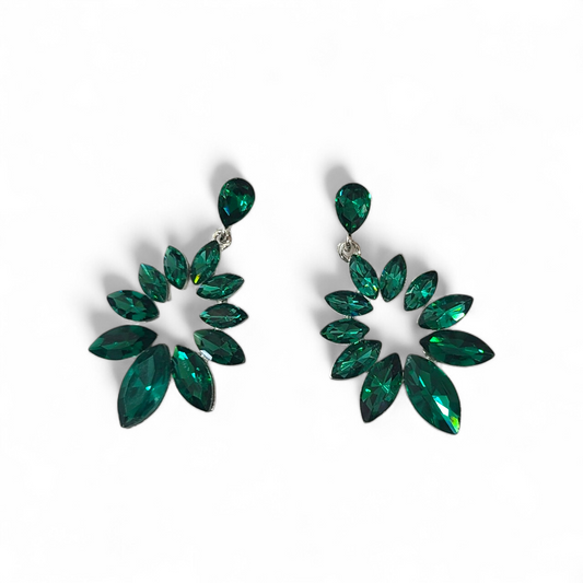 Emerald green earrings