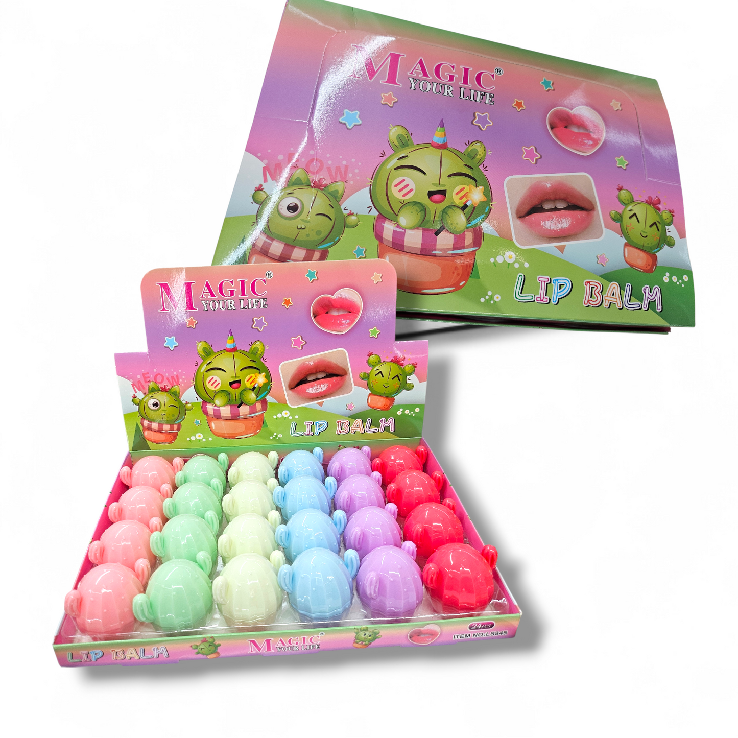 Cactus lip balm 24 piece set