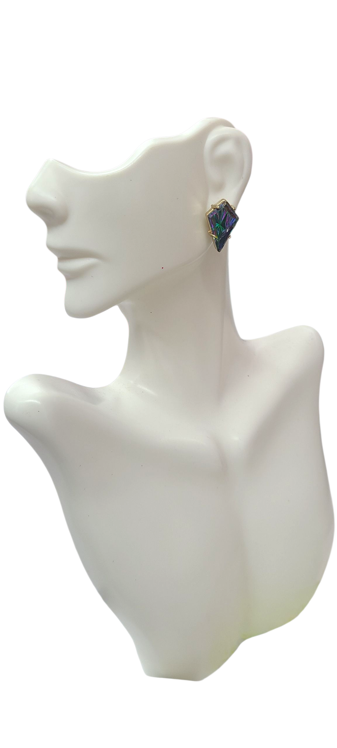 Oilslick Diamond Stud Earring