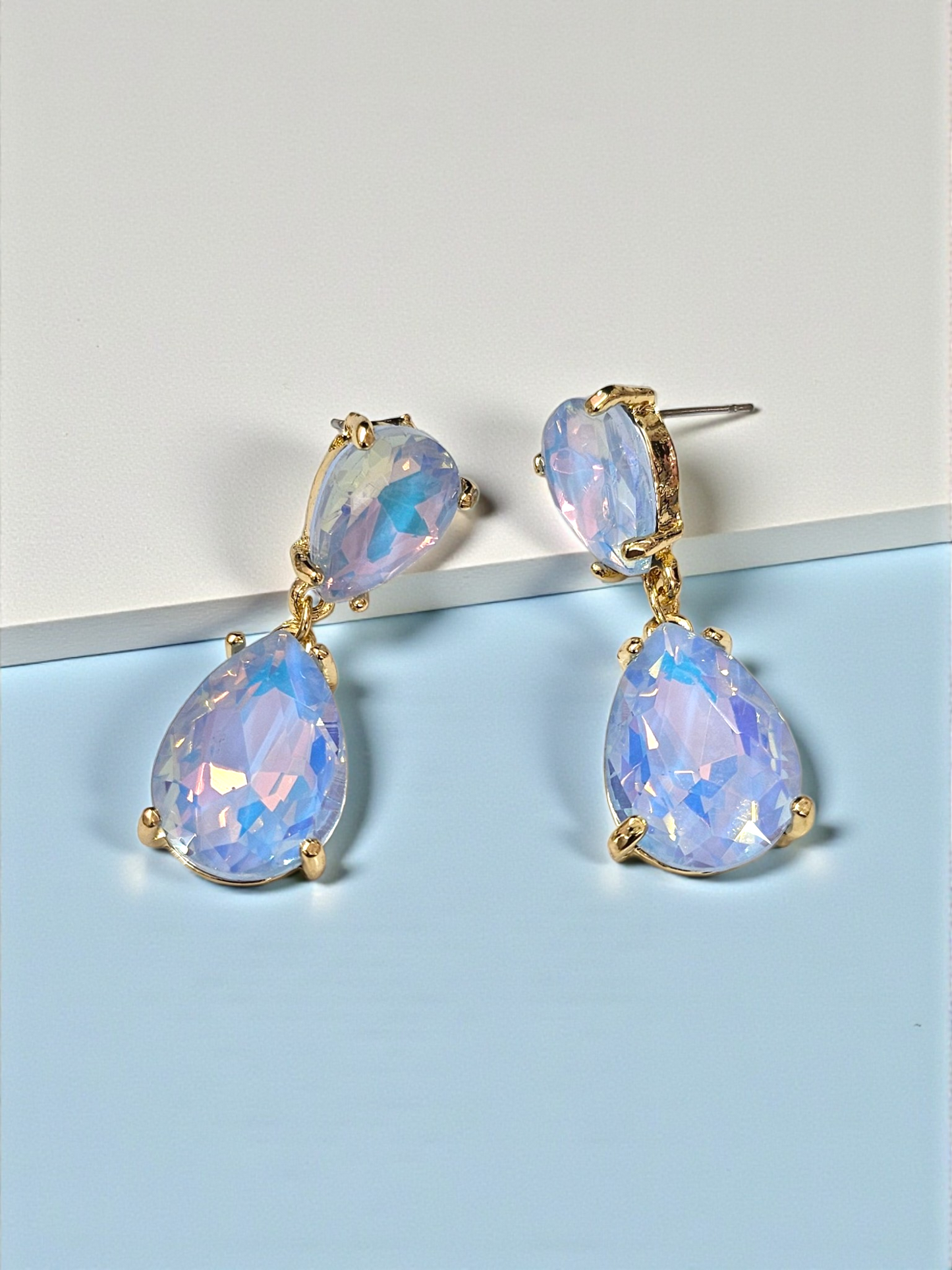 Light Blue Opal Earrings