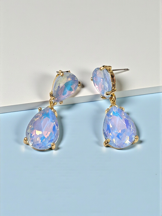 Light Blue Opal Earrings