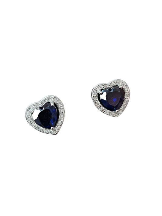 Sapphire Blue Heart Zirconia
