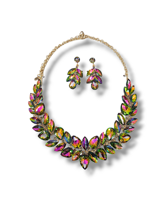 Oilslick evening Necklace