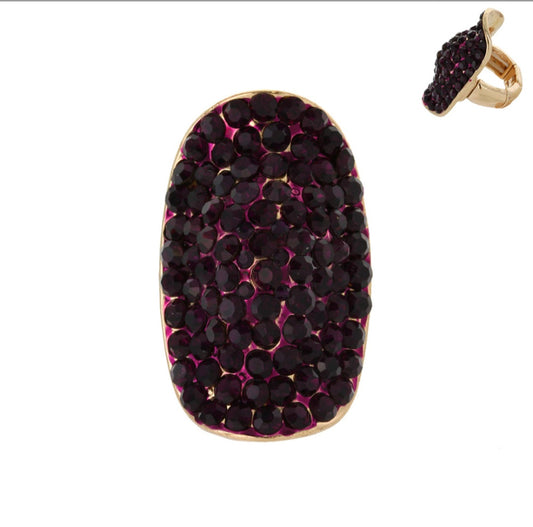Short Gold Purple ring