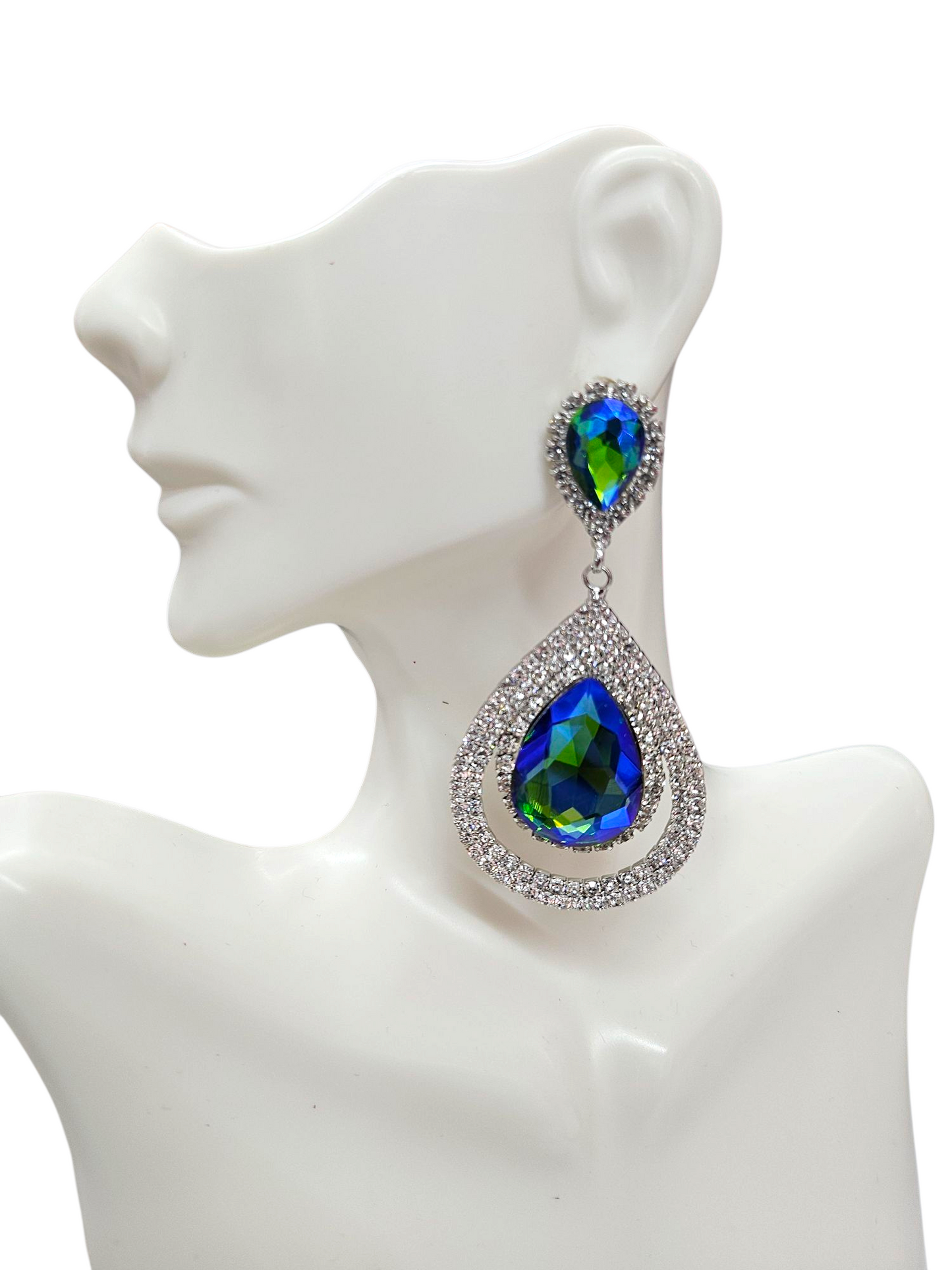 Mermaid Post Crystal earrings