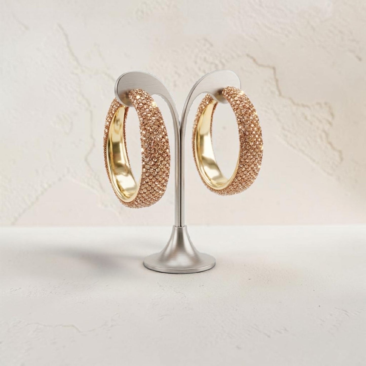 Rose gold hoops