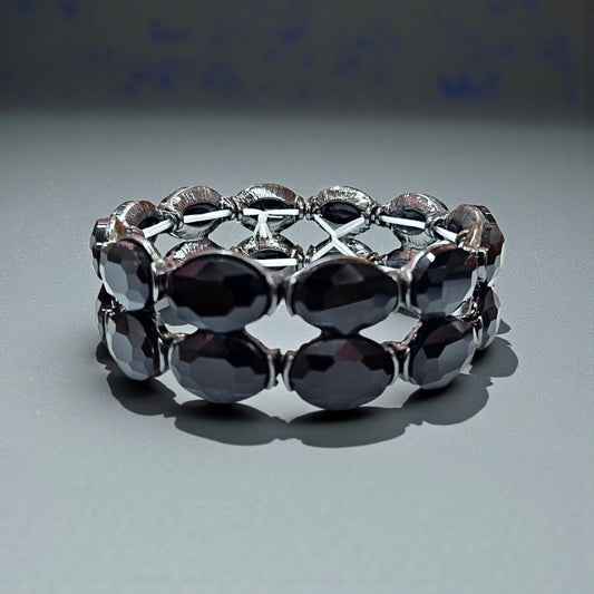 black rhinestone bracelet