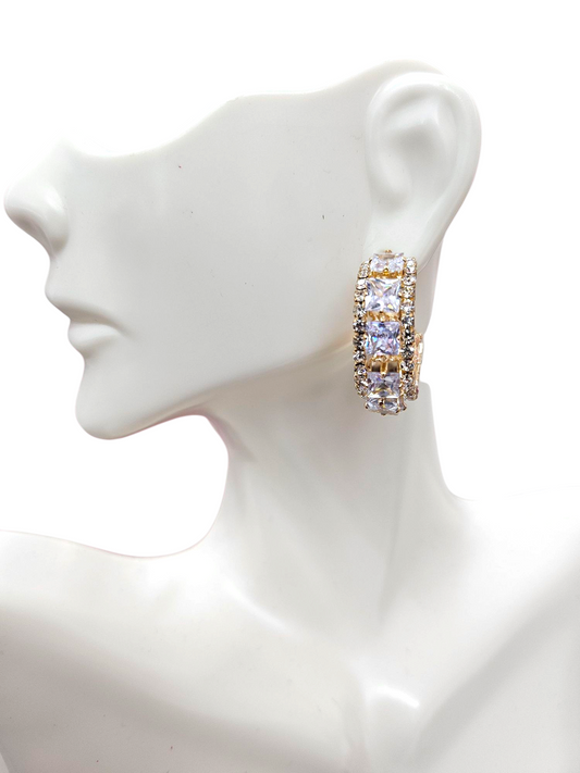Square Gold plated hoop