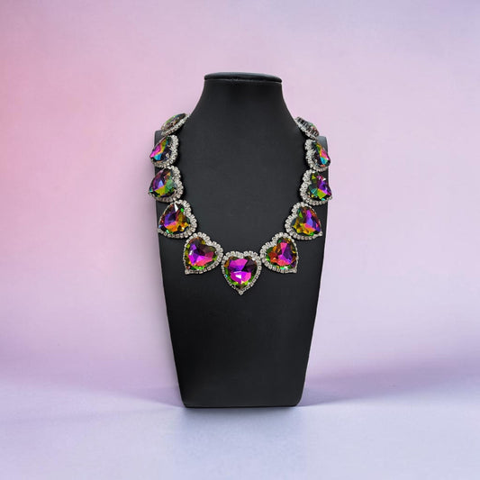 Oilslick Heart Necklace