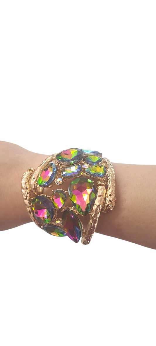 Oilslick cuff bracelet