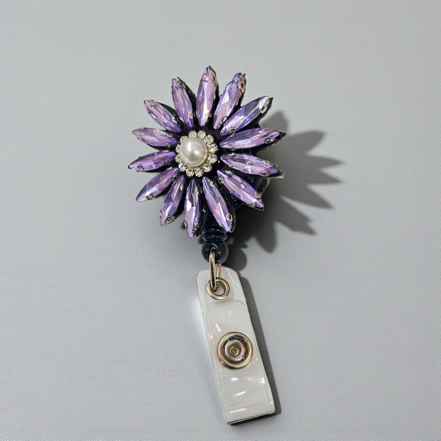 Purple Retractable id Holder