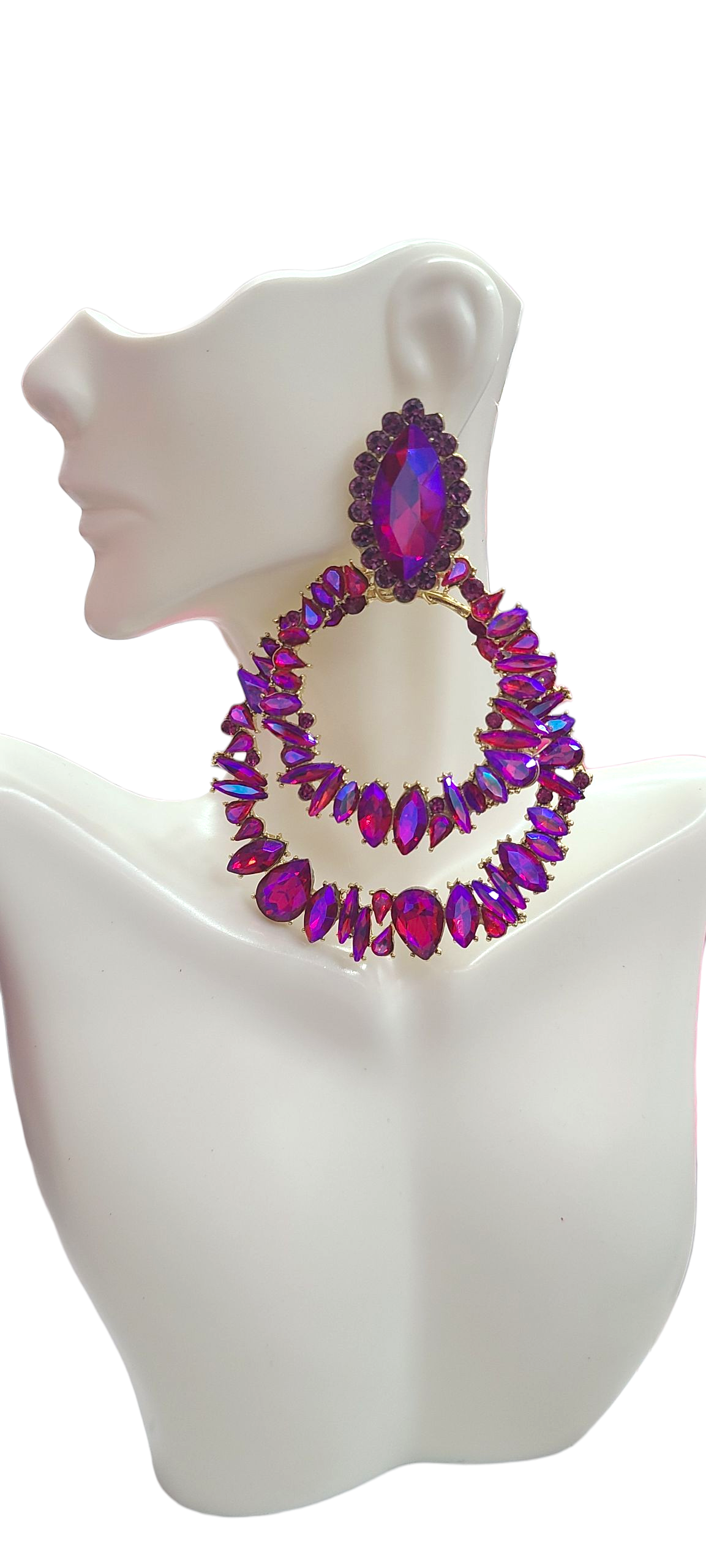 Hot pink elegant earrings