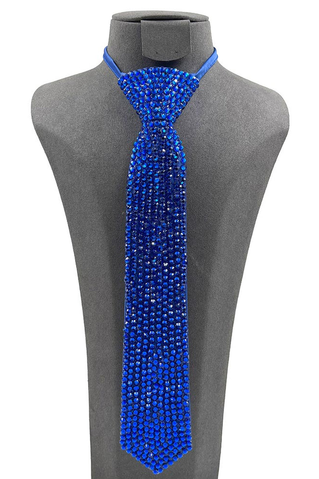 Royal Blue Rhinestone Tie