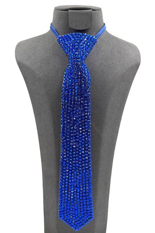 Royal Blue Rhinestone Tie