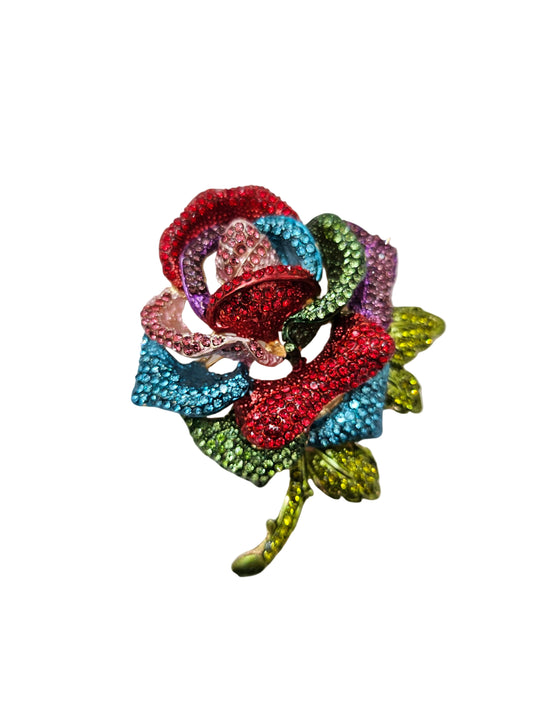 Multi Rose Brooch