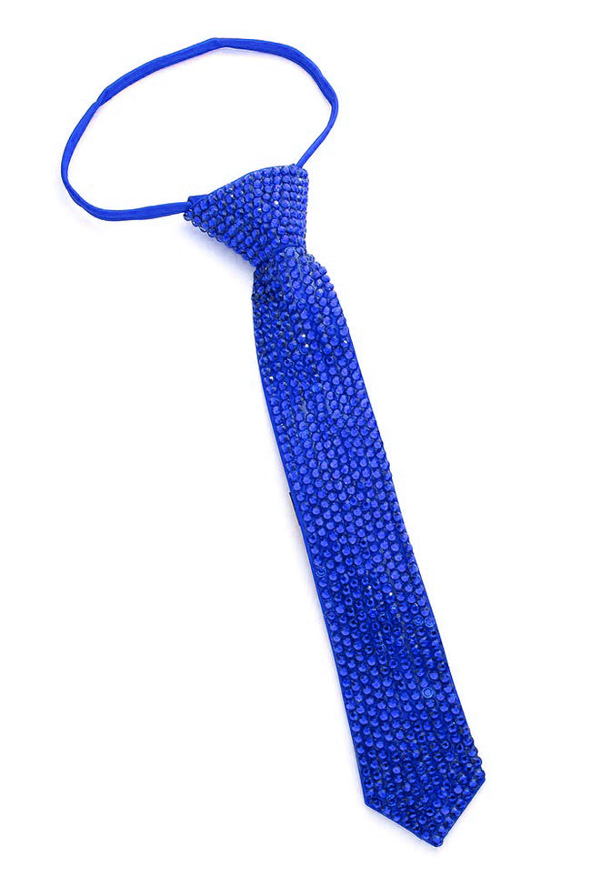 Royal Blue Rhinestone Tie