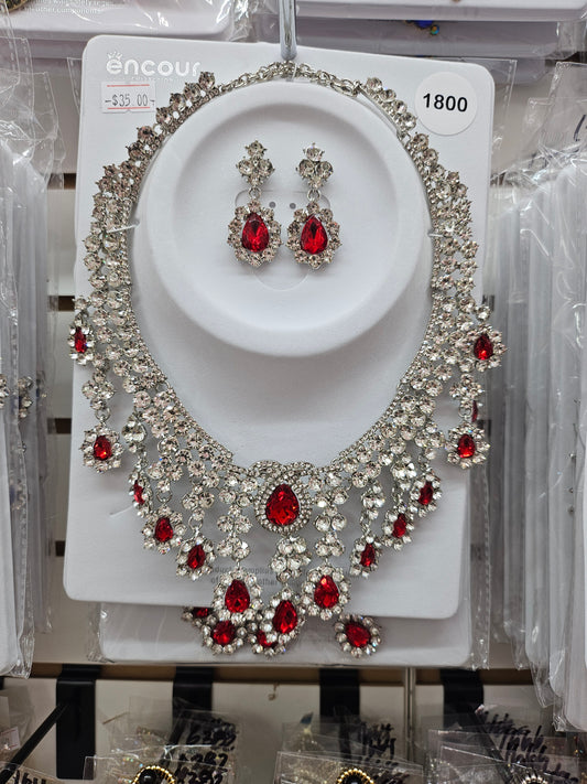 Red evening Necklace