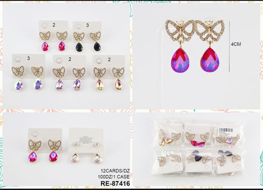 Butterfly earrings Dozen Set