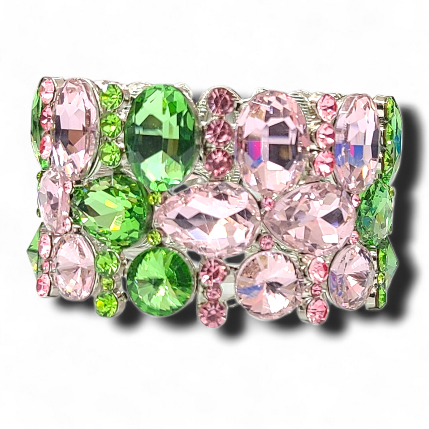 Pink and green bracelet
