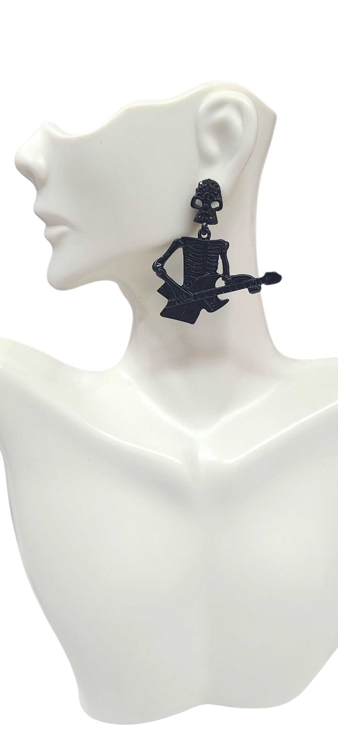 Skull Guitar Earrings